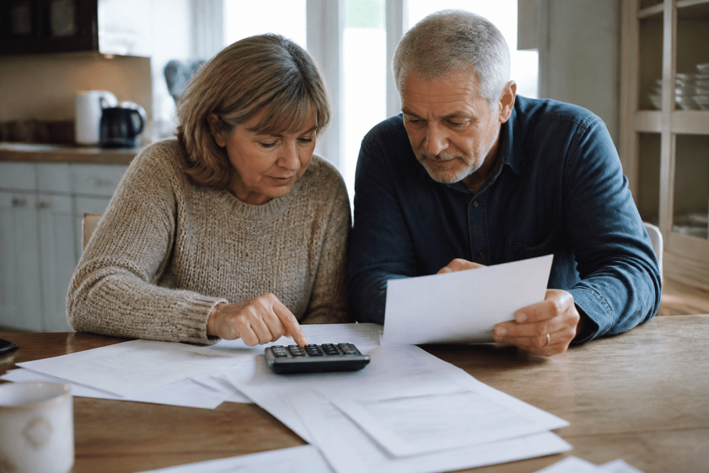 Documents assurance et calculatrice comparant tarifs selon tranches age