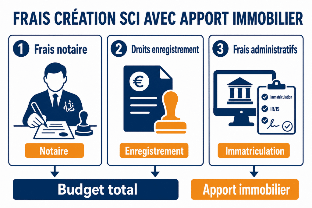 Frais création sci avec apport immobilier