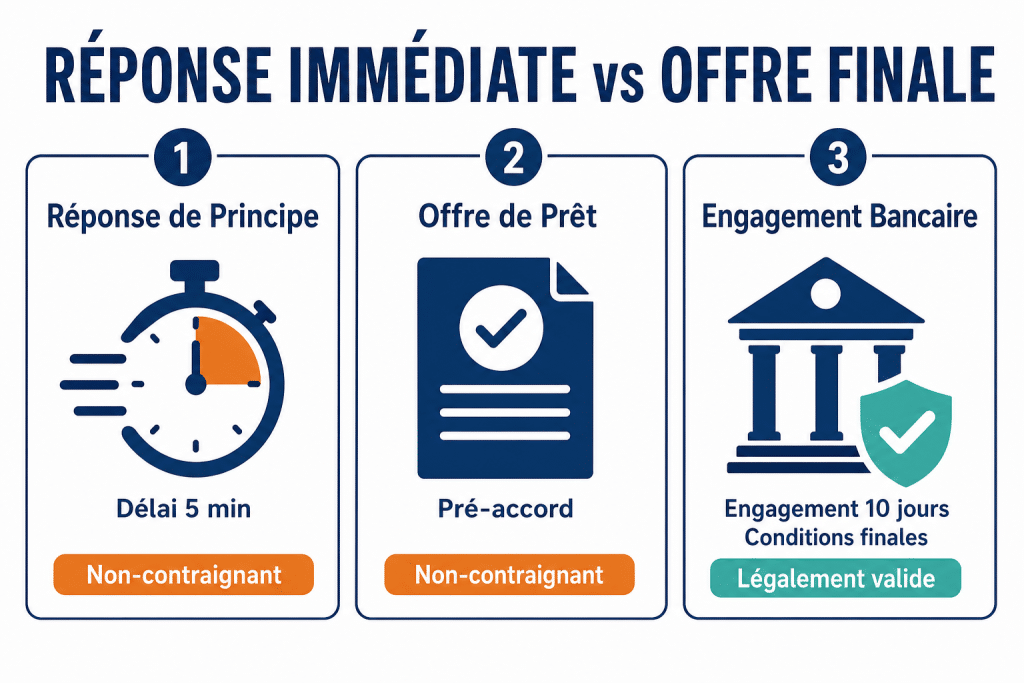 Réponse immédiate vs offre finale