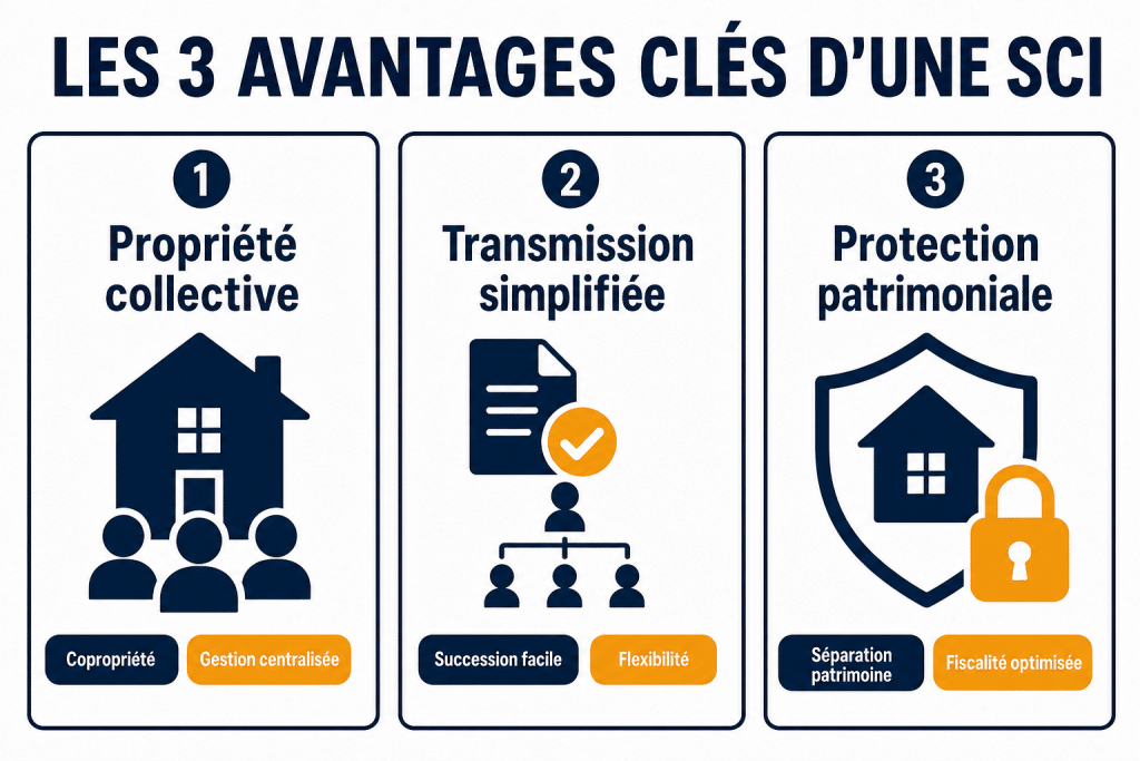 Les 3 avantages clés d'une sci