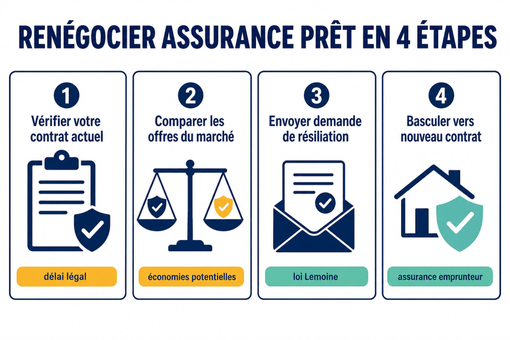 Renégocier assurance prêt en 4 étapes